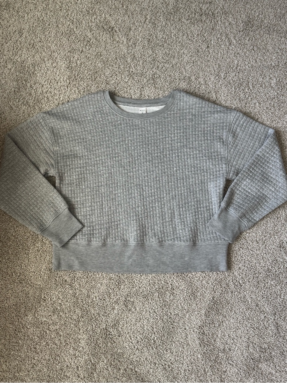 Bally Gray Quilted Crewneck Sweater